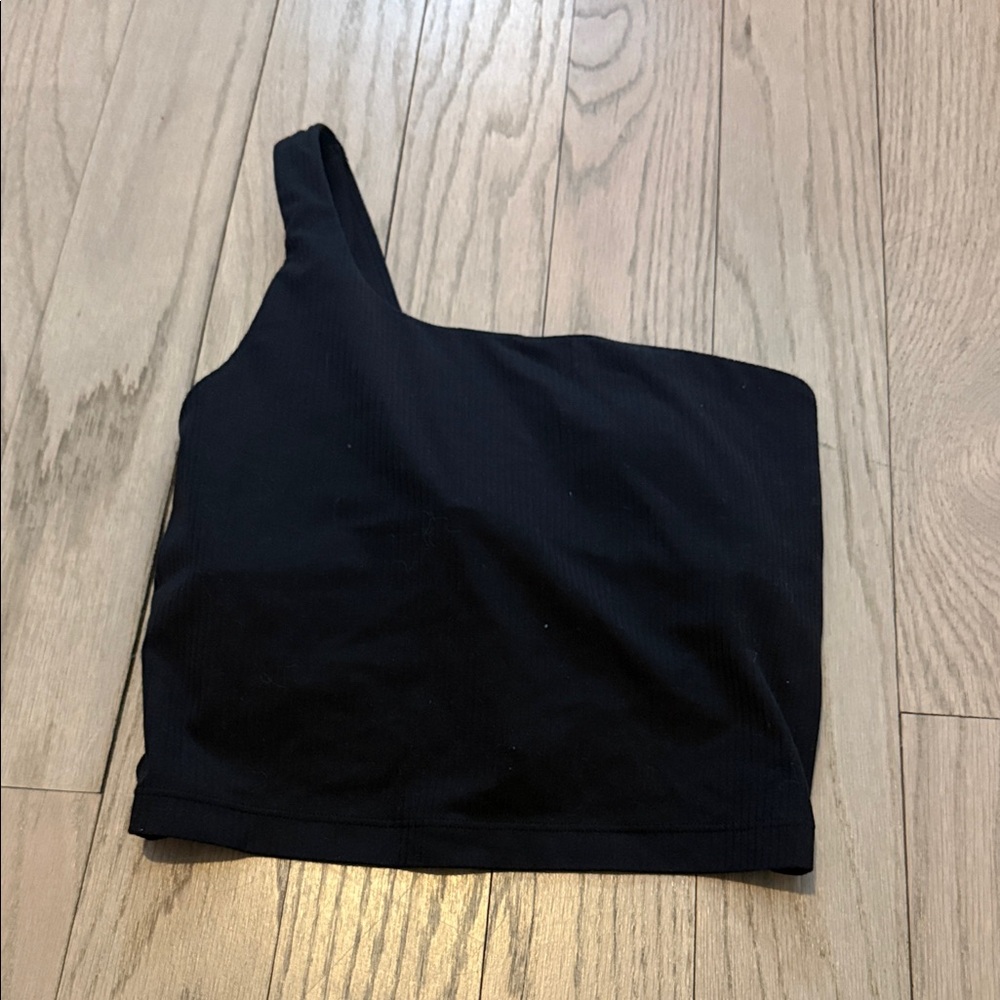 Lululemon Athletica Black One-Shoulder Tank Top